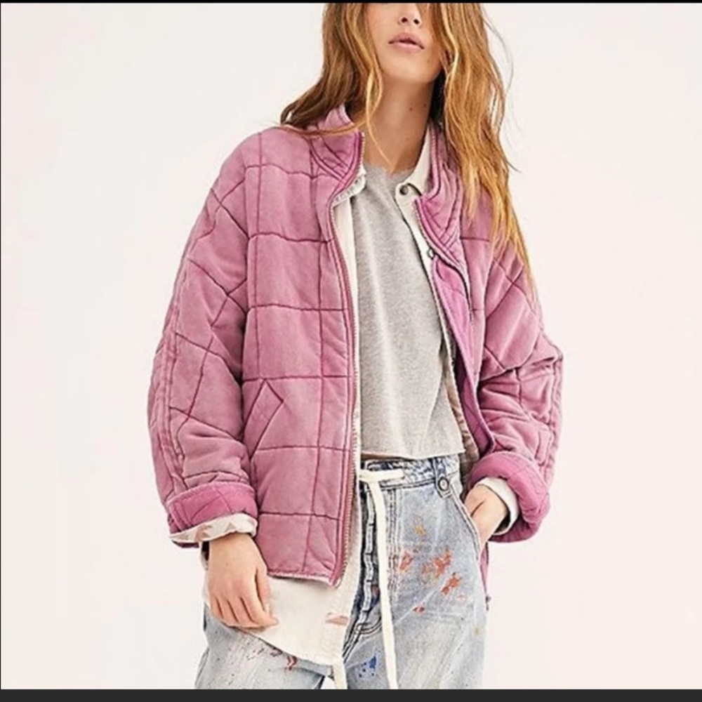 Free People Dolman Quilted Knit Jacket